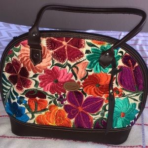 🆕 Stitched Flower Guatemala Purse NWOT